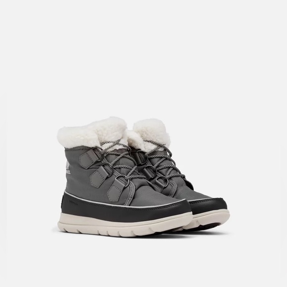 SOREL Explorer Carnival Boot with Faux Fur Collar ✨ Quarry Size 9 | waterproof - Picture 13 of 13